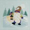 DIY Mill Hill Hiking Gnome Quartet Winter Glass Bead Cross Stitch Picture Kit